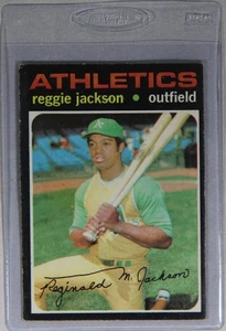 De colección 1971 Topps Reggie Jackson miembro del Salón de la Fama #20 EX - Imagen 1 de 3