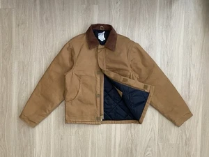 VTG Carhartt J002 BRN ‘Brown’ Jacket Men’s Small Duck Canvas Arctic Quilted Y2K - Picture 1 of 13