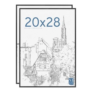 MCS Original Poster Frame, 20 x 28 Inch, Black, Set of 2 - Picture 1 of 7