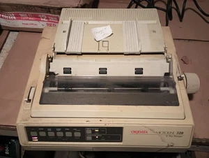 OKIDATA MICROLINE 320 GOOD UNIT POWERS UP, NO CRACKS - Picture 1 of 2