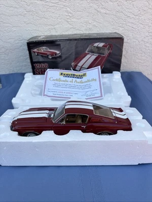 Exact Detail 1968 Shelby Mustang GT500 Red/White Limited 1/18 Scale Die-Cast Car - Image 1 of 4