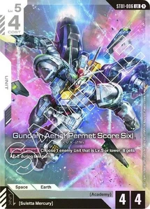 Gundam Aerial (Permit Score Six) Foil - ST01-006 NM - Juego de cartas Gundam TCG - Imagen 1 de 1