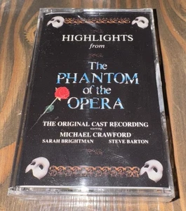 HIGHLIGHTS From THE PHANTOM OF THE OPERA Cassette Tape Original Cast Recording - Picture 1 of 3