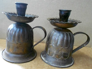 Vintage Vereinigte Arabische Republik Kupfer & Zinn Kammerstäbchen/Kerzenhalter - Bild 1 von 8