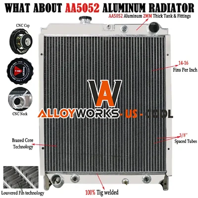 Radiador de aluminio de 2 filas para Hino 238 258 338 268 16400E0230 16400E0070 2005-2010 Foto 1 de 4