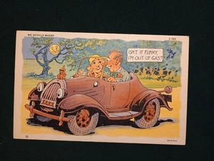 "WE SHOULD WORRY" 1935 Linen Postcard C-160 Curt Teich 5A-H1566 Unposted - Picture 1 of 5
