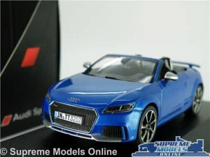 AUDI TT RS ROADSTER MODEL CAR BLUE 1:43 SCALE SPORTS SPARK DEALER SPECIAL K8 - Picture 1 of 5