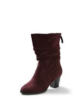 NEW Women's Autograph Suedette Ruched Skye Boot - Plus Size | Dress Footwear