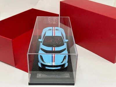 1/18 Ferrari 812 Competizione Blu Chiaro Modello In Carbonio # 1 Di 29 SE1025 - Immagine 1 di 4