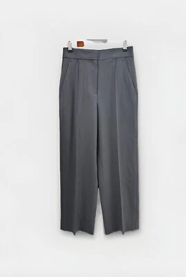 NOVA Calça H&M Cinza Mescla de Lã Perna Larga Ajuste Relaxado Clássico Tamanho 40 UK12 - Imagem 1 de 4