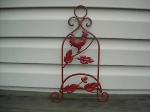 Porta lettere/porta lettere gallo metallo rosso vintage decorazione cucina country - Foto 1 di 7