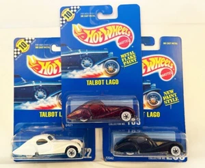 Hot Wheels Blue Card, Talbot Lago White Walls #22, #163, #250, Lot of 3 cars - Picture 1 of 4