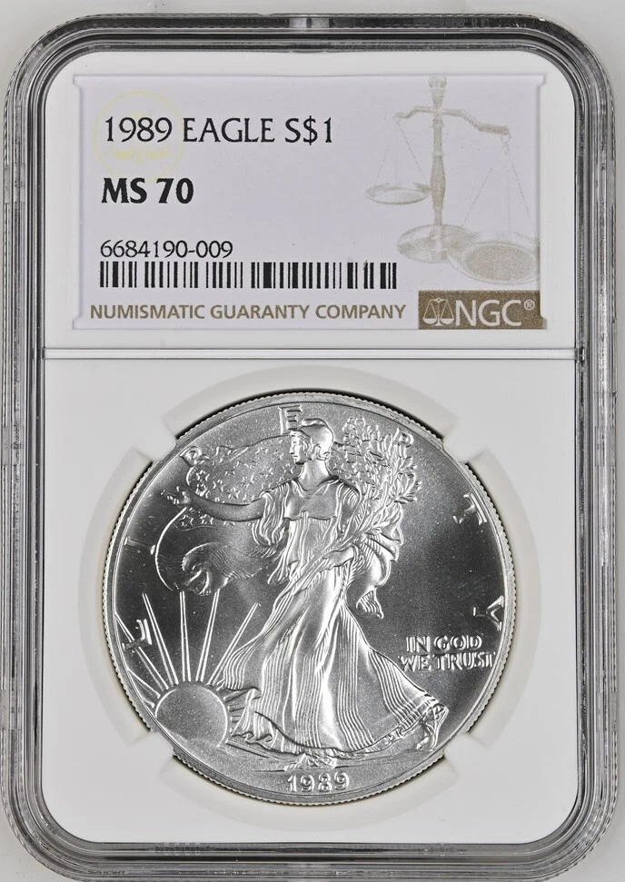 1989 American Eagle MS 70 Graded Silver Bullion Coins for sale | eBay