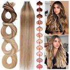 Russian 100% Remy Tape In Real Human Hair Extensions Skin Weft Highlight Ombre B
