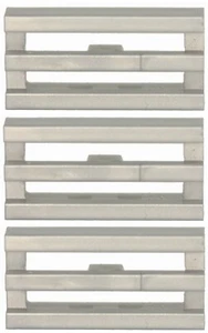 Missing Lego Brick 2412 ChromeSilver x 3 Tile 1 x 2 Grille - Picture 1 of 2