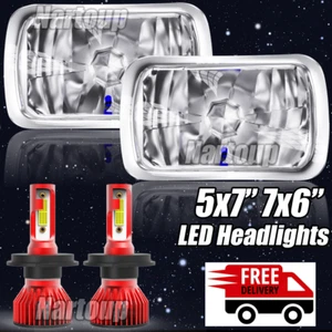 2PCS For 82-93 Chevy S10 Blazer GMC S15 JEEP 7X6 5X7 Projector LED Headlights - Picture 1 of 23
