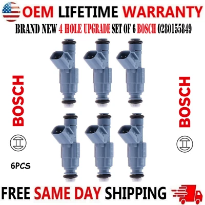New 4-Hole Upgrade BOSCH x6 Fuel Injectors for 01-07 Jeep Grand Cherokee 4.7L V8 - Image 1 of 4