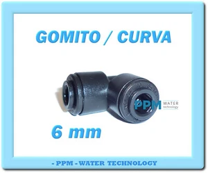 RACCORDO RAPIDO A GOMITO JOHN GUEST D. 6  MM  ATTACCO OSMOSI ACQUA - Picture 1 of 4