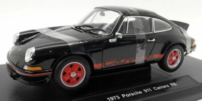 Welly 1/18 Scale Diecast - 18044W 1973 Porsche 911 Carrera RS Black / Red - Image 1 of 4