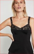 new BCBGMAXAZRIA women blouse dress top VPX15A47-001 102018 black sz L $178