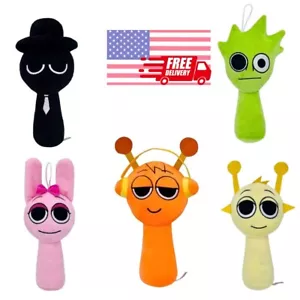 Horror Game Sprunki Plush Soft Stuffed Pillow Cartoon Dolls 9.8" For Kid Toys - Picture 1 of 11