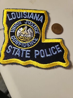 PARCHE POLICÍA ESTATAL DE LUISIANA 3 3/4" UNIÓN JUSTICIA CONFIANZA VINTAGE FOTOS Foto 1 de 2