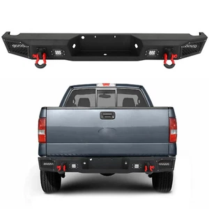 Steel Rear Step Bumper For 1997-2004 Ford F150 1997-1999 Ford F250 w/LED Light - Picture 1 of 7