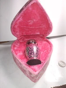 Small Keepsake Memorial Urn Pink Rose Engraved, Cremation Urn In Heart Case new - Picture 1 of 8
