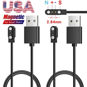 2PCS 2-Pin Universal USB Data Charging Cable Magnetic 2.84mm Smart Watch Charger - Picture 1 of 12