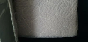 2 X BRAND NEW GENEVIEVE EURO PILLOW CASE WHITE/ LILAC BY MERCER+REID - Picture 1 of 5