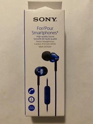 Auriculares internos Sony MDREX110APLI con micrófono (azul) (nuevos sellados) Foto 1 de 4