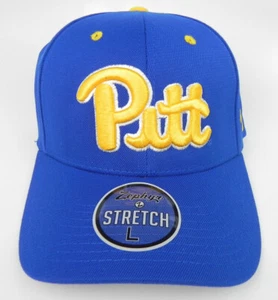 PITTSBURGH PITT PANTHERS NCAA ROYAL BLUE STRETCH ZEPHYR ZH CAP HAT FLEX-FIT NWT! - Picture 1 of 10