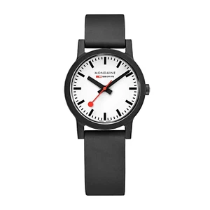 Mondaine MS1.32120.RB Essence Black Case 32 mm Rubber Quartz Women's Watch - Picture 1 of 9