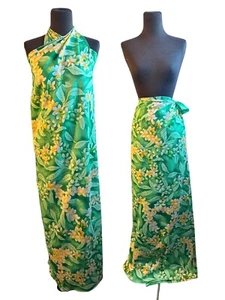 Kala-Lani Moden Neckholder Kleid Hawaii Blumen Wickelrock Strand Cover Up 2 in 1 - Bild 1 von 11