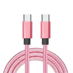 Type C to Type C Cable PD 60W Fast Charge Braided USB Lead LED 2M 3M For Samsung - Picture 1 of 21