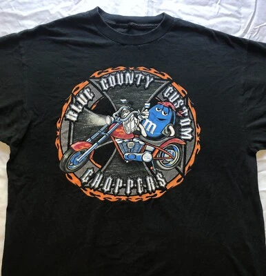 Camiseta Vintage Blue County Custom Choppers Hayley M&M Talla L Foto 1 de 2