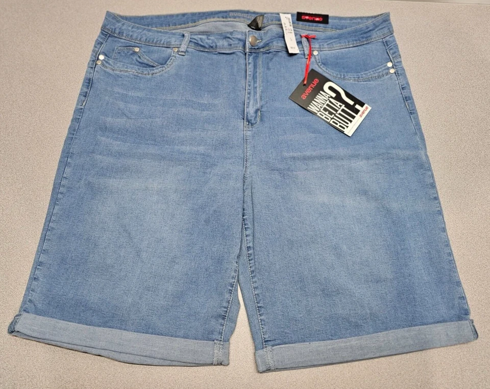 Nuevo con etiquetas Pantalones Cortos de Denim Avenue para Mujer Talla 26 Wanna Betta Butt Elásticos Formadores Foto 1 de 4