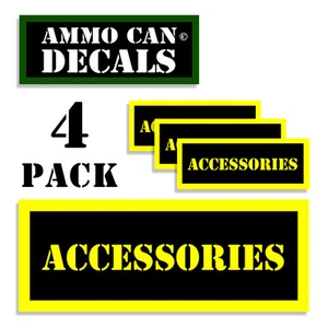 ACCESSORIES Ammo Can Label Ammunition Case stickers decals 4 pack YW MINI 1.5in - Picture 1 of 2