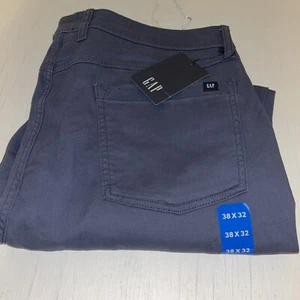 GAP Herren Chino Hose Gr. 38x32 Tapered Leg Blau Flatfront Stretch Taschen - Bild 1 von 4