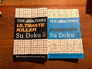 The Times Ultimate Killer Su Doku Book 11 + The Times Fiendish Su Doku Book 12 - Picture 1 of 10