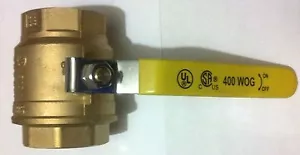 4" NPT full port brass ball valve 1 pc 400 WOG NOT LEAD FREE - Picture 1 of 3