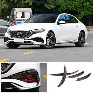 ABS Carbon Car Front Fog Light Eyebrow Trim Styling Kit For Benz E-Cass 2024+ - Picture 1 of 11