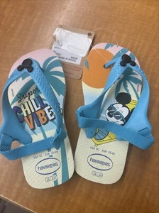 Havaianas Men's Disney Flip Flops Mickey Mouse Size 9C NWT - Picture 1 of 5