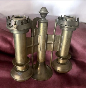 Vintage Messing Wand Kerzenleuchter Antik Stil Deko Beleuchtung - Bild 1 von 10