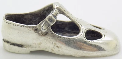Винтажная итальянская миниатюрная детская обувь из чистого серебра ручной работы подарок 925 - Изображение 1 из 4