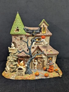 O’well Halloween Village Haunted Witch School House 8" x 8" Ceramic ~ READ - Picture 1 of 10
