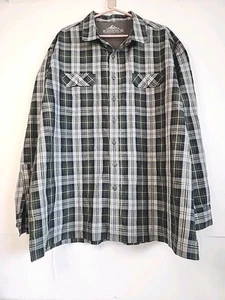 Crate & Barrel Mens Quick Dry Shirt XXL Plaid Button Up - Picture 1 of 17
