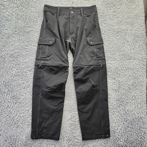 KUHL Renegade Convertible Stealth Pants 34x32 Dark Gray Black Zip Off Legs Hikin - Picture 1 of 18