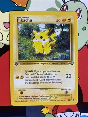 1st Edition Pikachu Jungle 60/64 - Pokémon Card - NM - Image 1 of 4