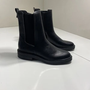 Bota Chelsea Calvin Klein Talla 12 Mujer/Hombre 10 Cuero Negro - Imagen 1 de 11